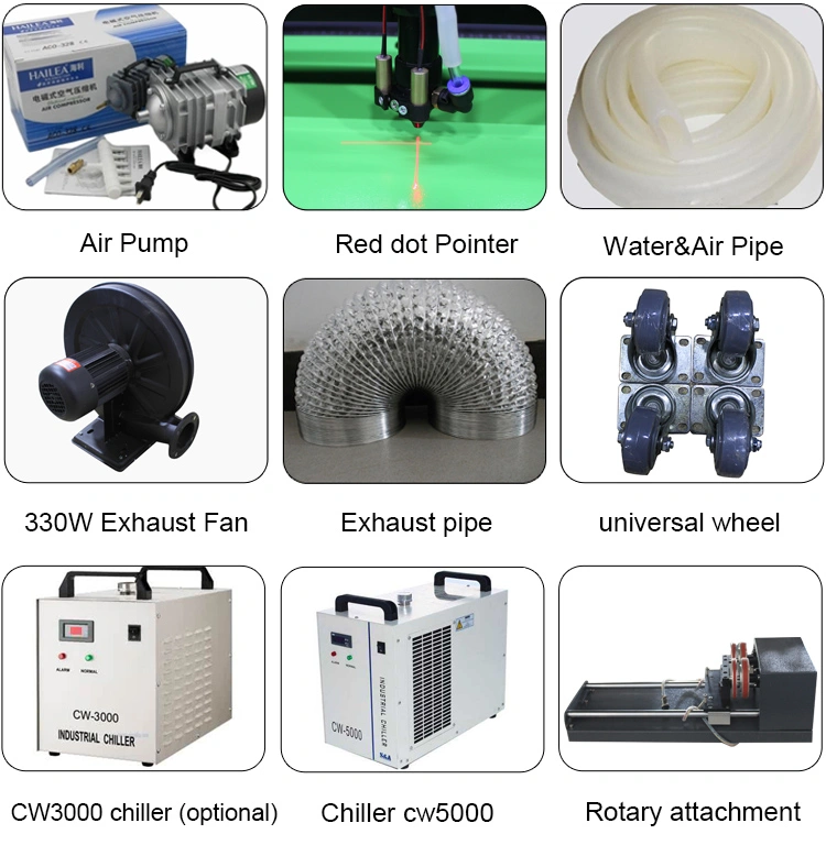 Wood Acrylic Glass Paper Zing Laser Cutter 9060 1390 CNC Laser Cutting Machine Efr Reci 60W 80W 100W 130W CO2 Laser Cutting Engraving Machine with WiFi Control