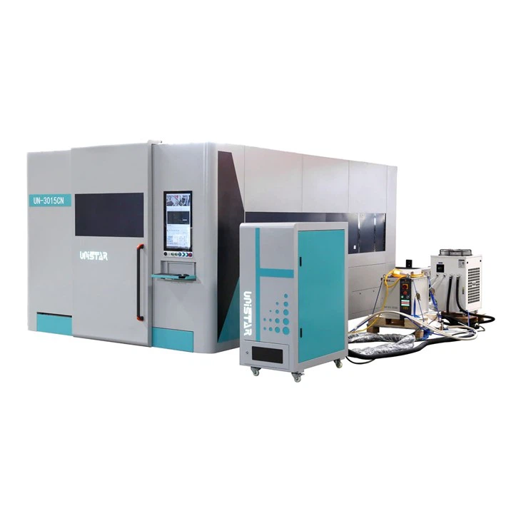 High Quality Fully Enclosed Steel Sheet Cutting Machine With Exchange Table For Sale